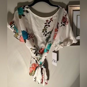 Zara wrap blouse size M